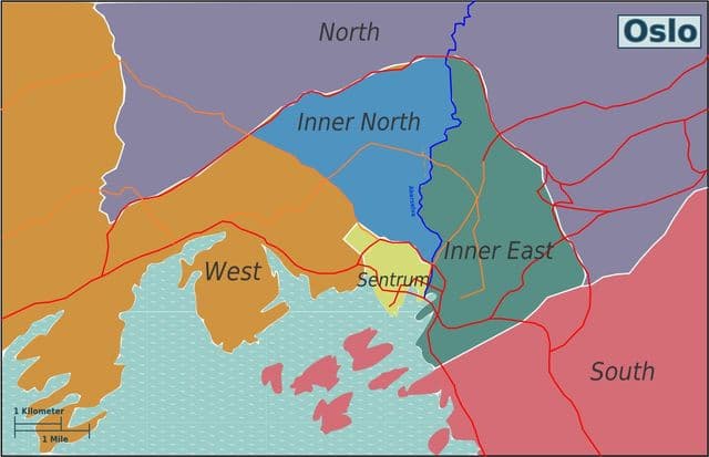 奥斯陆地区地图