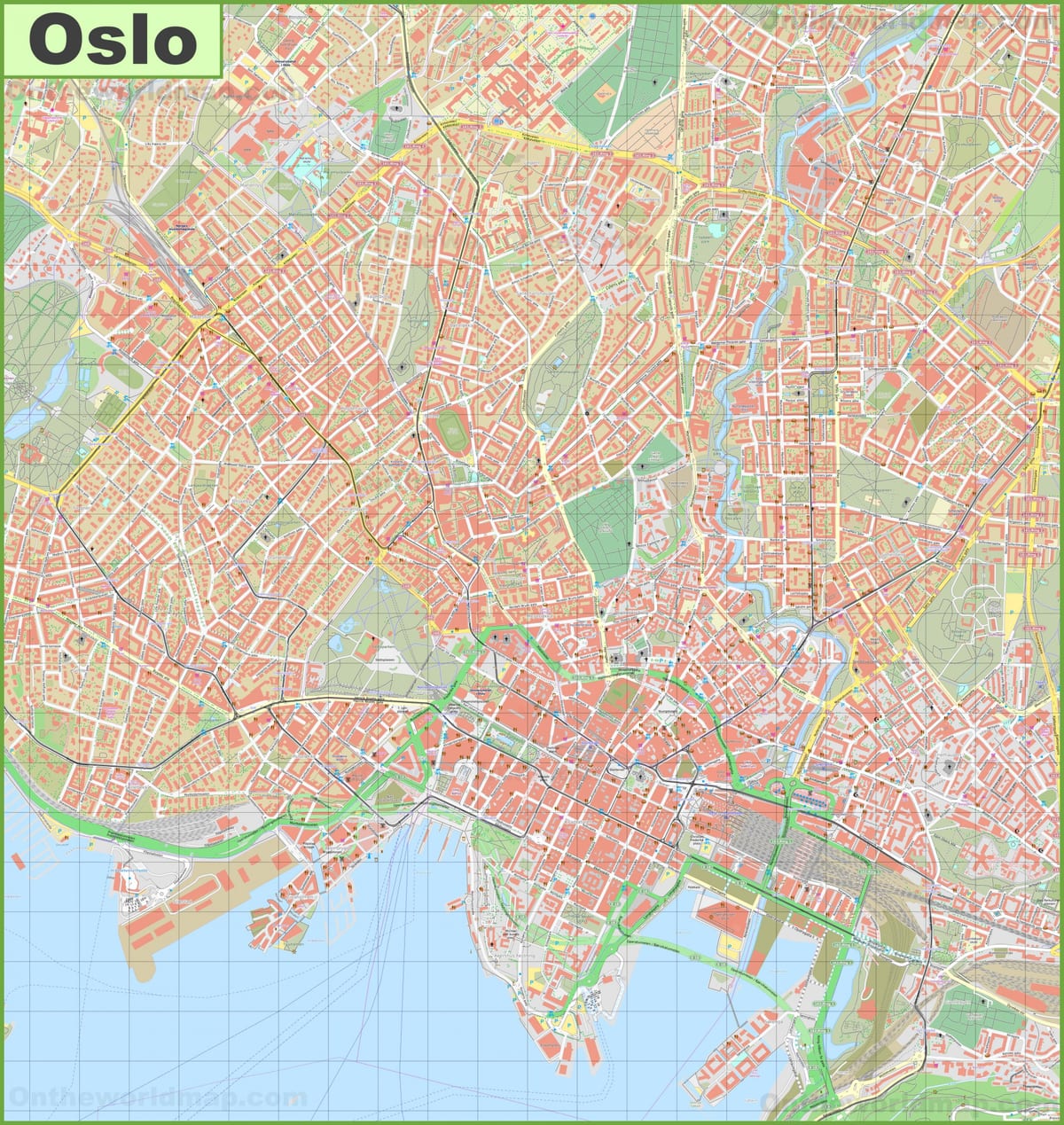 奥斯陆街道地图
