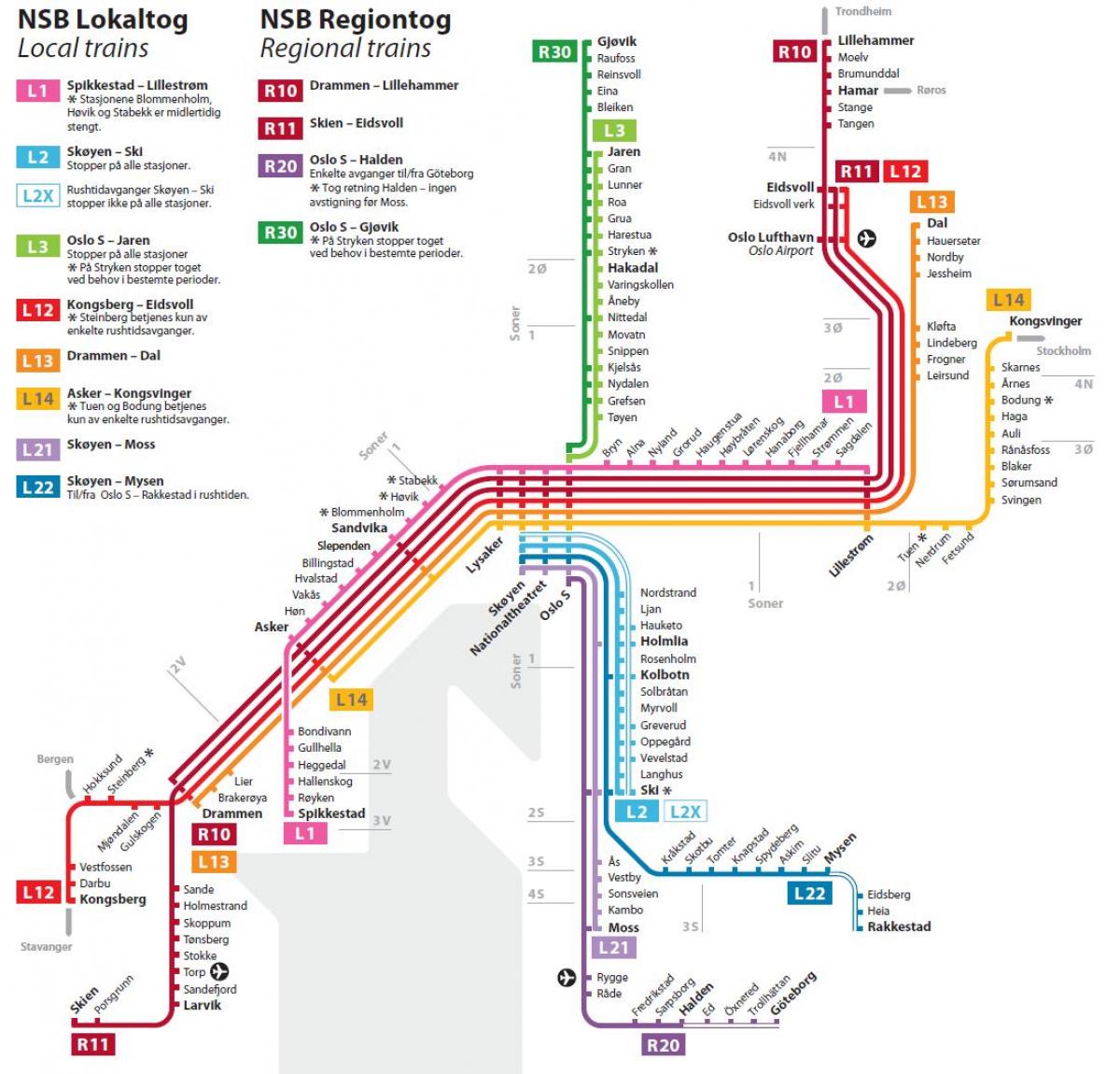 奥斯陆火车站地图